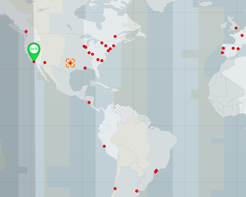 Распределение посетителей на карте мира